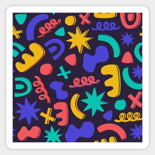 80's - 90's Colourful Pattern Sticker